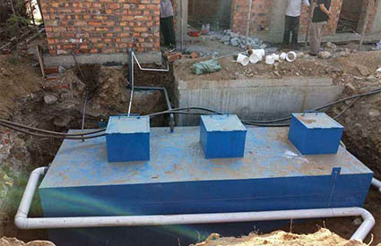 生活污水處理設備安裝現場